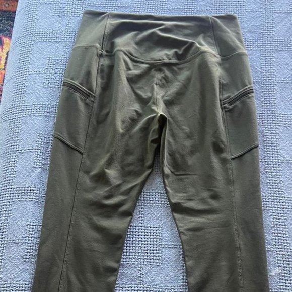 Olive Green Eddie Bauer Leggins Size Small - Picture 4 of 7